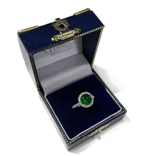 Load image into Gallery viewer, Diamond &amp; Emerald Ring
