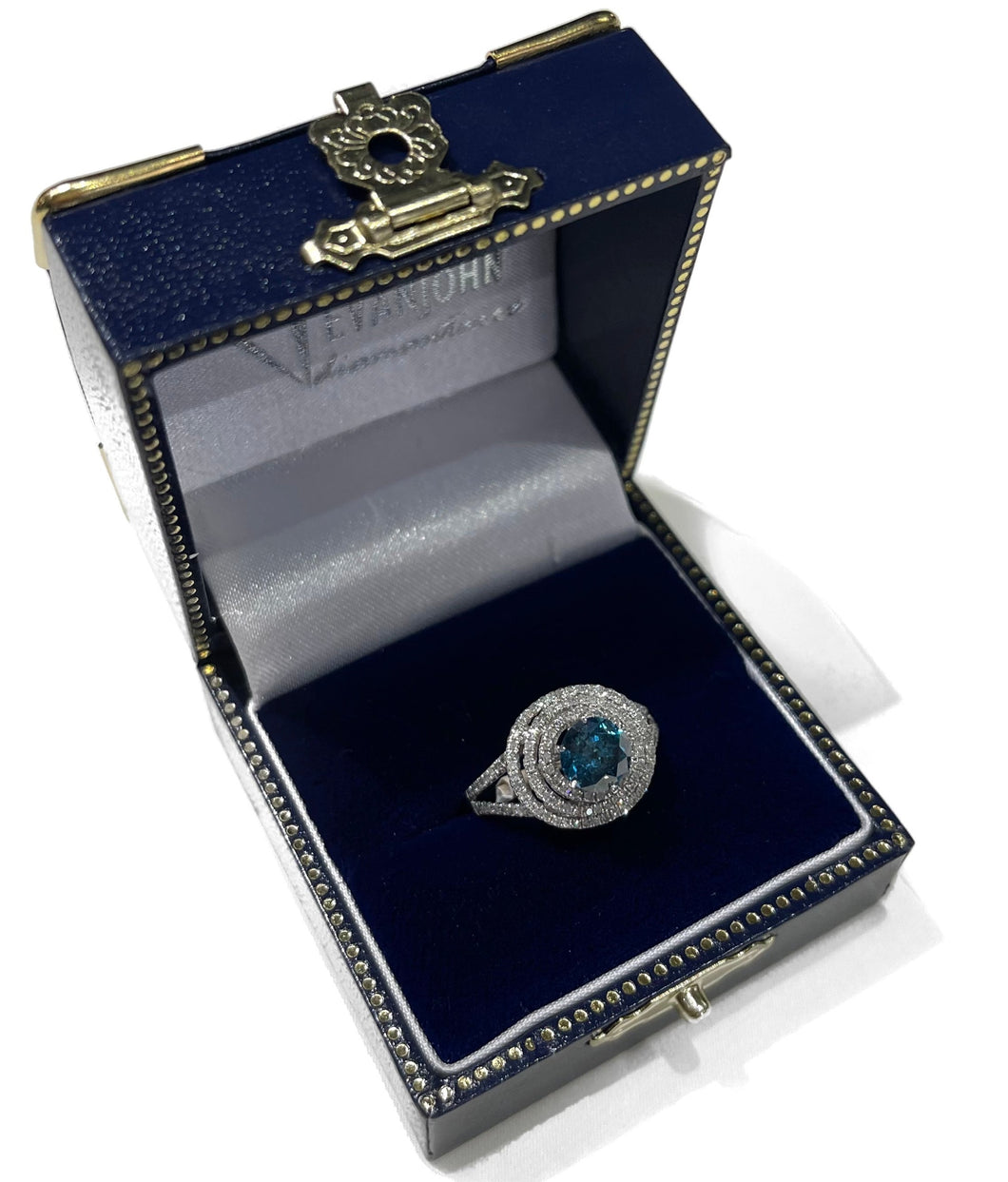 Blue Diamond Ring