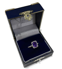 Load image into Gallery viewer, Emerald Cut Amethyst Ring
