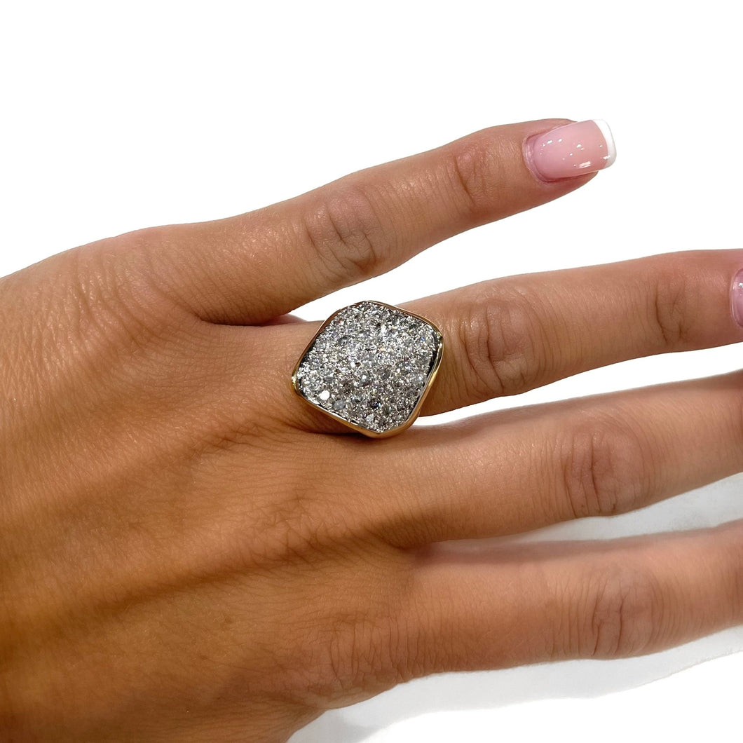 Diamond Shaped Pave Ring