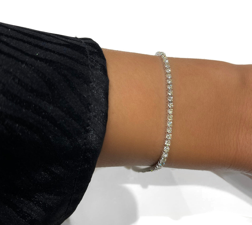 Thin Diamond Tennis Bracelet