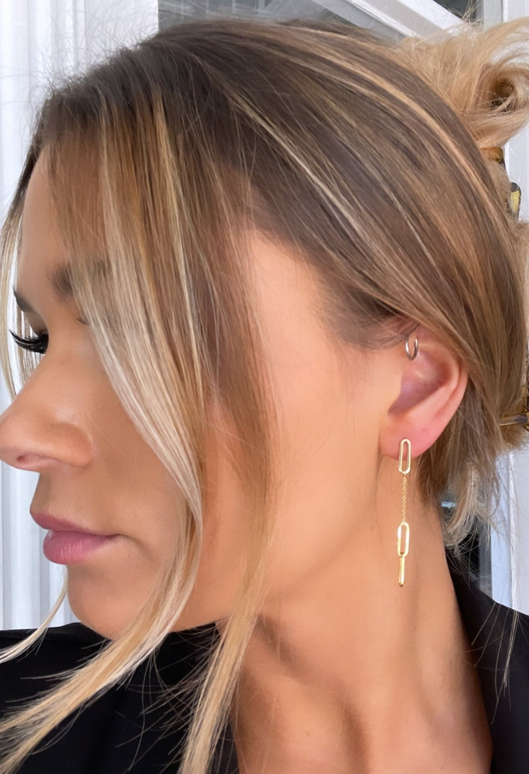 Paperclip Drop Earrings