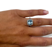 Load image into Gallery viewer, Aquamarine Cushion Ring
