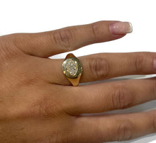 Load image into Gallery viewer, Diamond Evil Eye Signet Ring

