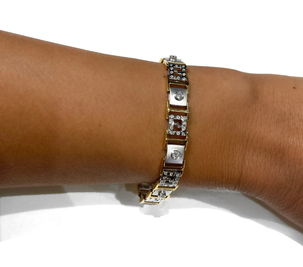 Two Tone Diamond Bracelet