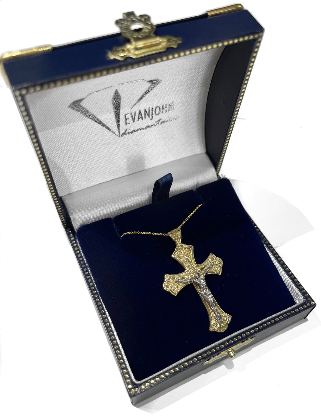 Two Tone Crucifix Pendant