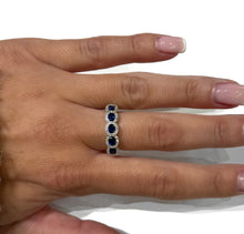 Load image into Gallery viewer, 5 Sapphire and Diamond Ring
