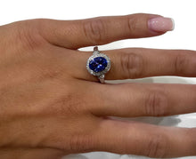 Load image into Gallery viewer, Oval Tanzanite and Diamond Ring
