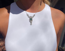 Load image into Gallery viewer, Tourmaline and Diamond Platinum Necklace

