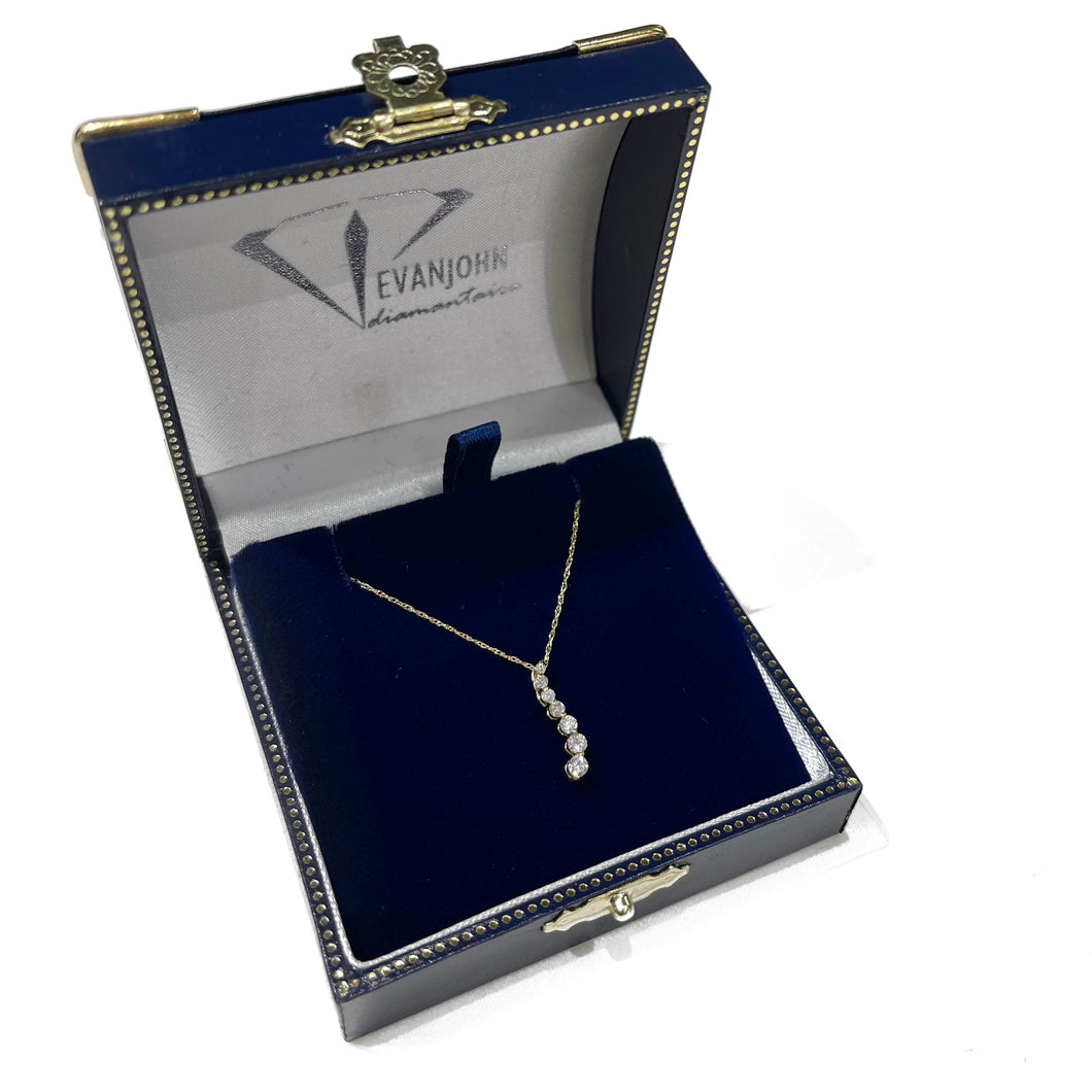 Diamond Journey Necklace in Yellow Gold