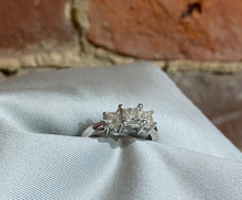 Load image into Gallery viewer, Three Stone Princess Diamond Ring
