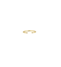 Load image into Gallery viewer, Double Diamond Open Ended Ring Yellow Gold
